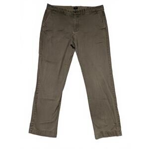 J.Crew Flex Straight Fit Chinos Olive Gray Mens (fit 34x30) (tags say 36x32)
